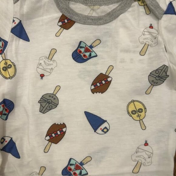 New! Baby Star Wars by Happy Threads Bodysuit & Romper 2pc Set 6-9M - Picture 7 of 7